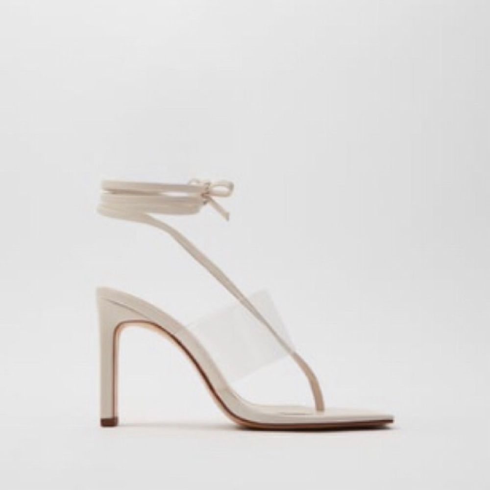 Zara Heels with Thin Crossed Straps